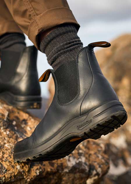 Blundstone Best Rugged Chelsea Boots Buy #2058 Black Leather